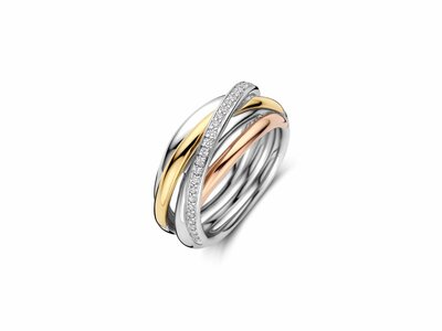 Ti Sento | Bague | Argent | Tricolore | Oxyde de Zirconium | 12318ZT