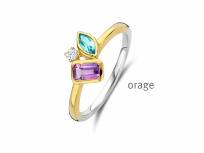 Orage | Bague | Argent | Plaqué Or | Oxyde de Zirconium | BB001