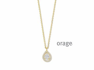 Orage | Collier | Plaqué Or | Oxyde de Zirconium | BB086