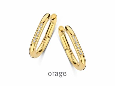 Orage | Boucles d'Oreilles | Créoles | Acier Inoxydable |Oxyde de Zirconium | BB130