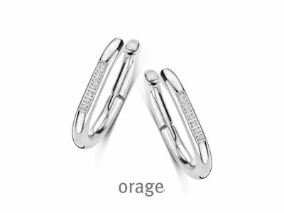 Orage | Boucles d'Oreilles | Créoles | Acier Inoxydable |Oxyde de Zirconium | BB131