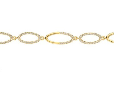 Orage | Collier  | Acier Inoxydable | Doré | Oxyde de Zirconium | BB140