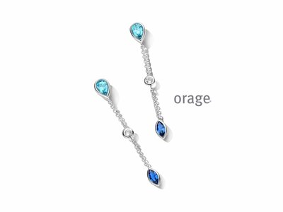 Orage | Boucles d'Oreilles | Argent | Oxyde de Zirconium | BB156