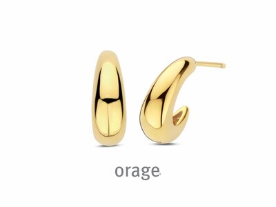 Orage | Boucles d'Oreilles | Créoles | Plaqué Or | BB182
