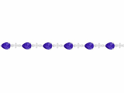 Griffe Rouge | Bracelet | Argent | Oxyde de Zirconium | Bleu | 80300016