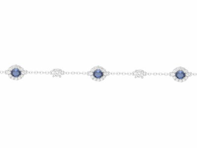 Griffe Rouge | Bracelet | Argent | Oxyde de Zirconium | Bleu | 80300018