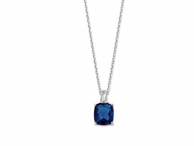 Naiomy Silver | Collier | Argent | Oxyde de Zirconium | Bleu | N5L59