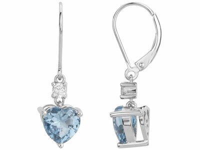 Griffe Rouge | Boucles d'Oreilles | Argent | Oxyde de Zirconium | Bleu Topaze | 80400012