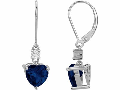 Griffe Rouge | Boucles d'Oreilles | Argent | Oxyde de Zirconium | Bleu | 80400028