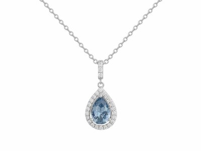 Griffe Rouge | Collier | Argent | Oxyde de Zirconium | Bleu Topaze | 80700021