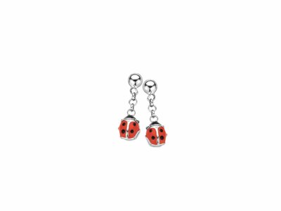 N.Princess | Boucles d'Oreilles | Coccinelle | Rouge | Noir | PD069