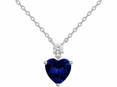 Griffe Rouge | Collier | Argent | Oxyde de Zirconium | Bleu | 80700039