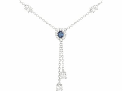 Griffe Rouge | Collier | Argent | Oxyde de Zirconium | Bleu | 80700041