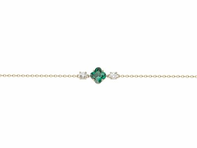 Griffe Rouge | Bracelet | Plaqué Or | Oxyde de Zirconium | Vert | 86300007