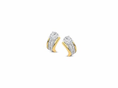 Naiomy Silver | Boucles d'Oreilles | Argent | Plaqué Or | Oxyde de Zirconium | N5M57