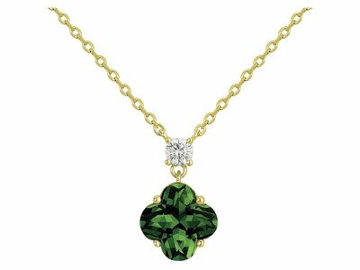 Griffe Rouge | Collier | Plaqué Or | Oxyde de Zirconium | Vert | 86700017