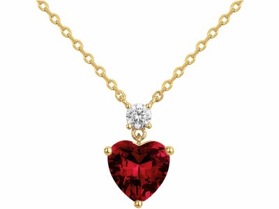 Griffe Rouge | Collier | Plaqué Or | Oxyde de Zirconium | Rouge | 86700029
