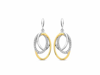 Naiomy Silver | Boucles d'Oreilles | Argent | Plaqué Or | Oxyde de Zirconium | N5M74