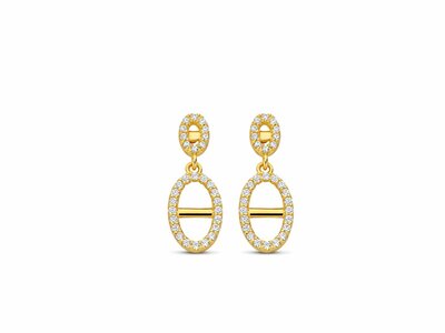 Naiomy Silver | Boucles d'Oreilles | Plaqué Or | Oxyde de Zirconium | N5P53