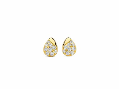 Naiomy Silver | Boucles d'Oreilles | Plaqué Or | Oxyde de Zirconium | N5M59
