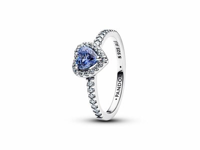 Pandora | Bague | Coeur Bleu Surélevé | 198421C05