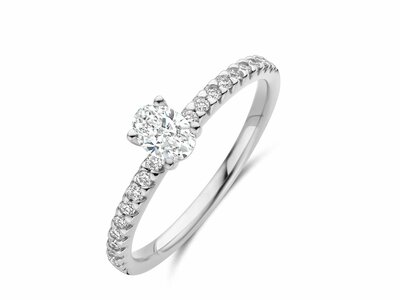 Loumya Gold "Or" | Bague | Or Blanc | Diamants de Synthèse | 0.30ct | 0.17ct | AR9015U