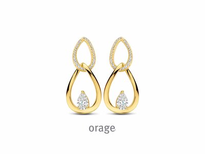 Orage | Boucles d'Oreilles | Plaqué Or | Oxyde de Zirconium | BB006