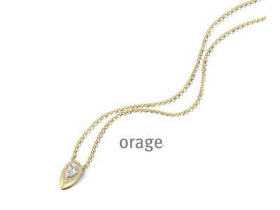 Orage | Collier | Plaqué Or | Oxyde de Zirconium | BB008