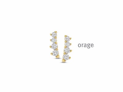 Orage | Boucles d'Oreilles | Plaqué Or | Oxyde de Zirconium | BB011