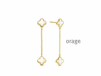 Orage | Boucles d'Oreilles | Plaqué Or | Nacre | BB151