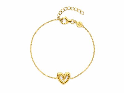 Naiomy Silver | Bracelet | Plaqué Or | Coeur | N5Q69