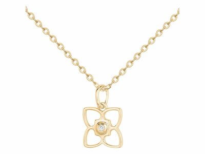 La Garçonne Diamant | Collier | Plaqué Or | Diamant 0.015ct | 26700078