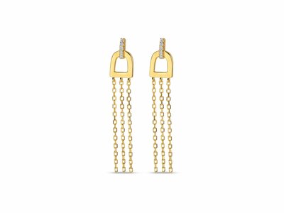 Naiomy Silver | Boucles d'Oreilles | Plaqué Or | Oxyde de Zirconium | N5Q55