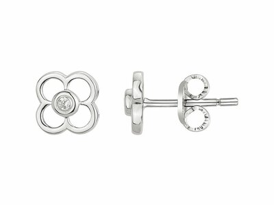 La Garçonne Diamant | Boucles d'Oreilles | Argent | Diamants 0.030ct | 20400046