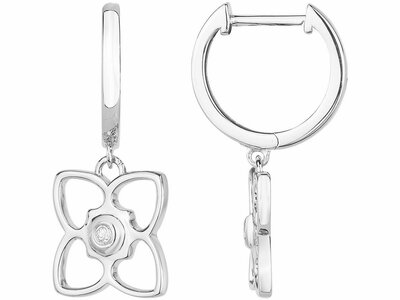 Bijoux  Paris | Boucles d'Oreilles | Créoles | Argent | Diamants 0.030ct | 20400048