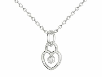 La Garçonne Diamant | Collier | Argent | Diamant 0.015ct | Coeur | 20700071