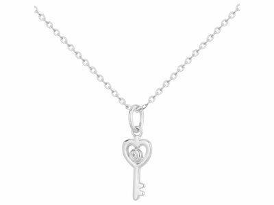 La Garçonne Diamant | Collier | Argent | Diamant 0.015ct | Clé | 20700076