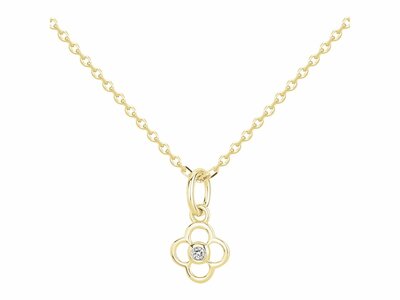 La Garçonne Diamant | Collier | Plaqué Or | Diamant 0.015ct | 26700072