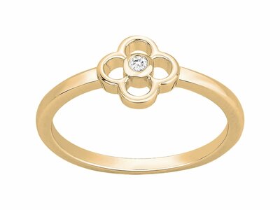 La Garçonne Diamant | Bague | Plaqué Or | Diamant 0.015ct | 26100056