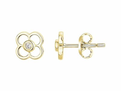 La Garçonne Diamant | Boucles d'Oreilles | Plaqué Or | Diamant 0.015ct | 26400046