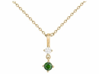 Loumya Silver | Collier | Plaqué Or | Oxyde de Zirconium | Vert | 76700423