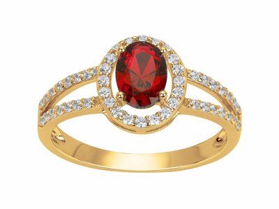 Loumya Silver | Bague | Plaqué Or | Oxyde de Zirconium | Spinelle Synthétique | 76100325