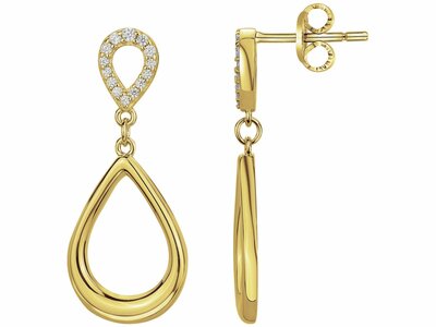 Loumya Silver | Boucles d'Oreilles | Plaqué Or | Oxyde de Zirconium | H30mm | 76400377