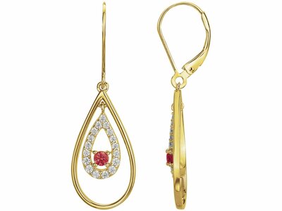 Loumya Silver | Boucles d'Oreilles | Plaqué Or | Oxyde de Zirconium | H40mm | 76400398