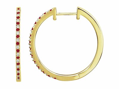 Loumya Silver | Boucles d'Oreilles | Créoles | Plaqué Or | Oxyde de Zirconium | 76400415