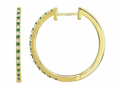 Loumya Silver | Boucles d'Oreilles | Créoles | Plaqué Or | Oxyde de Zirconium | 76400416