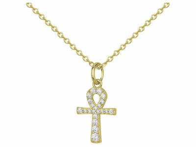 Loumya Silver | Collier | Plaqué Or | Oxyde de Zirconium | Croix | 76700365