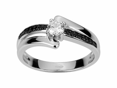Loumya Silver | Bague | Argent | Oxyde de Zirconium | Noir | 70100349