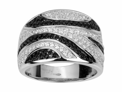 Loumya Silver | Bague | Argent | Oxyde de Zirconium | Noir | 70100356