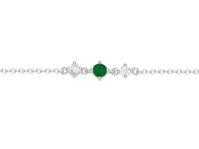 Loumya Silver | Bracelet | Argent | Oxyde de Zirconium | Vert | 70300536